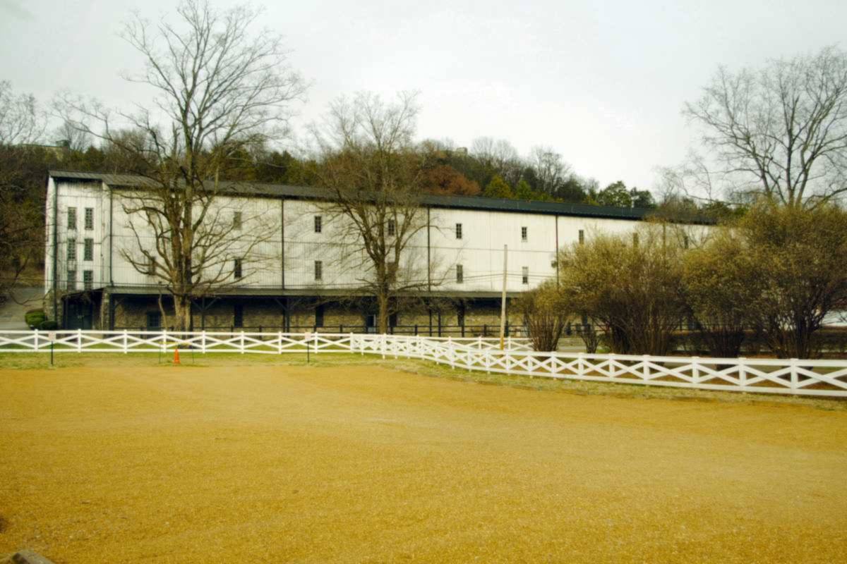 Barrel warehouse at the Jack Daniel distillery in Lynchburg, a Tennessee cousin of bourbon whiskey